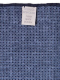 Blue Printed Cotton and Wool Square Product Thumbnail 4