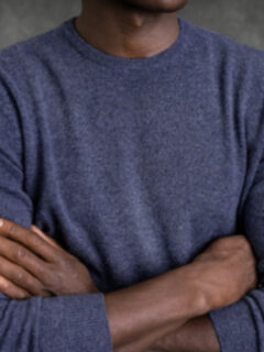 Slate Cashmere Crewneck Sweater Product Thumbnail 5