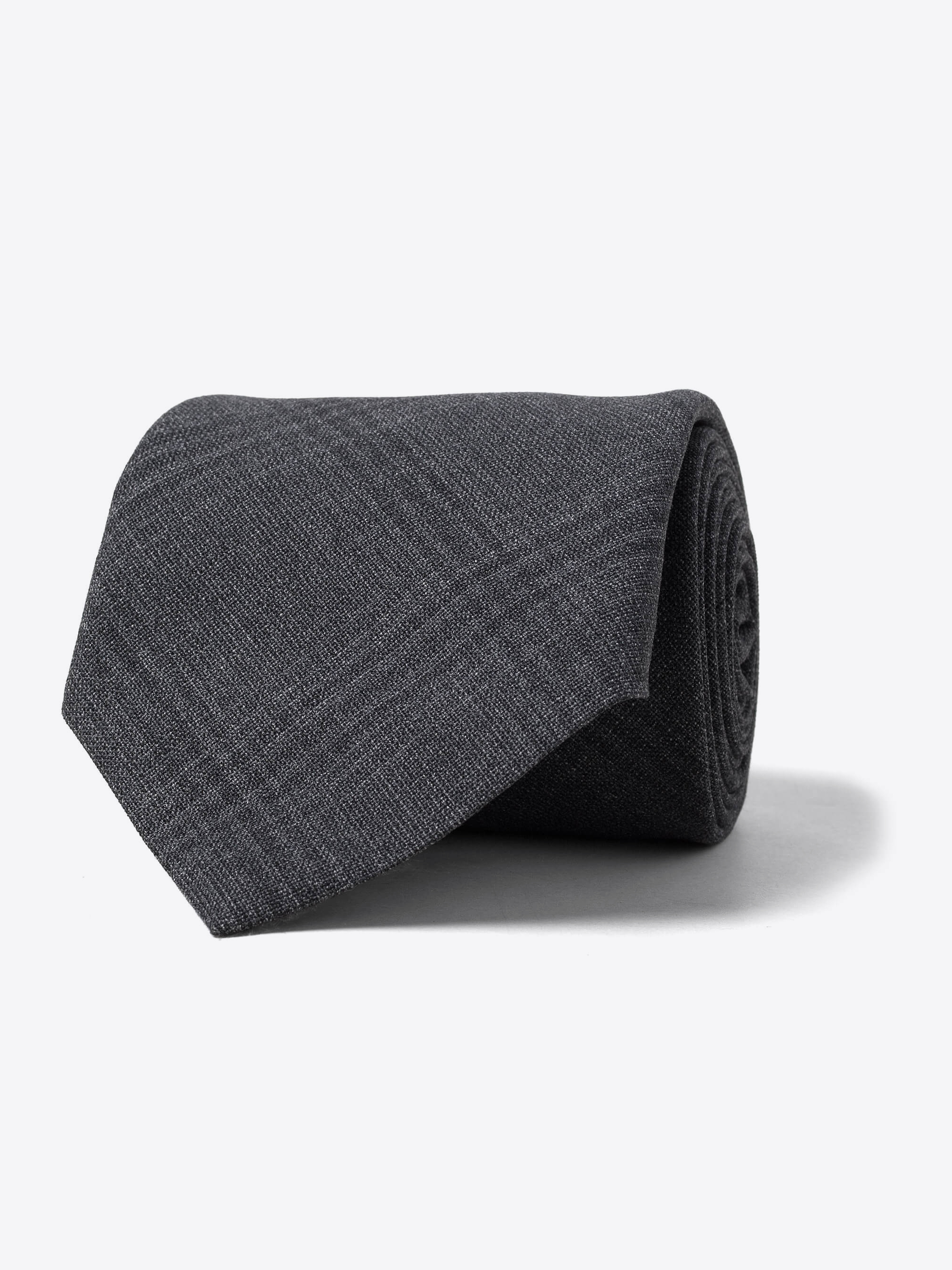 Zoom Image of Charcoal Plaid Wool Tie