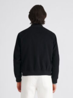 Wythe 2.0 Navy Shaved Cotton Bomber Jacket - Proper Cloth