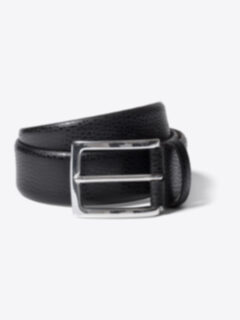 Black Pebble Grain Leather Belt Product Thumbnail 1