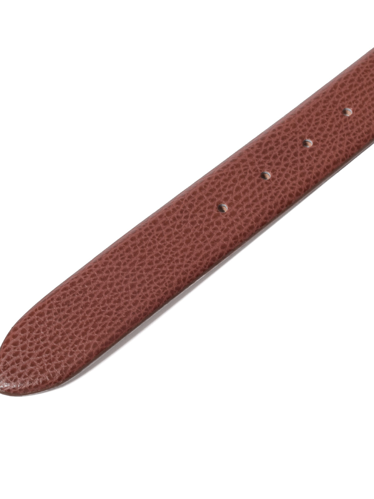 Brown Pebble Grain Leather Belt