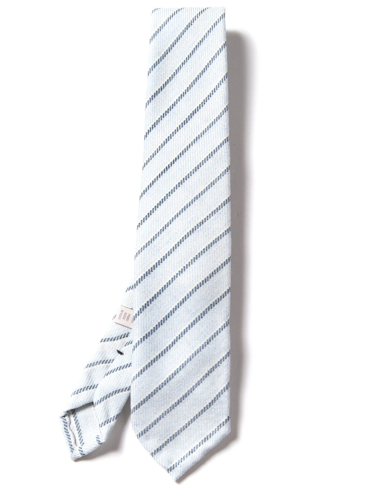 Genova Light Blue Wool Stripe Tie