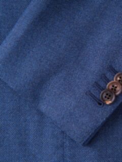 Hudson Ocean Blue Melange Wool Hopsack Jacket Product Thumbnail 4