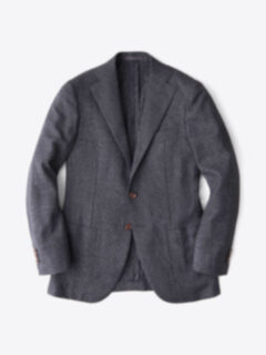 Hudson Grey Melange Wool Hopsack Jacket Product Thumbnail 1