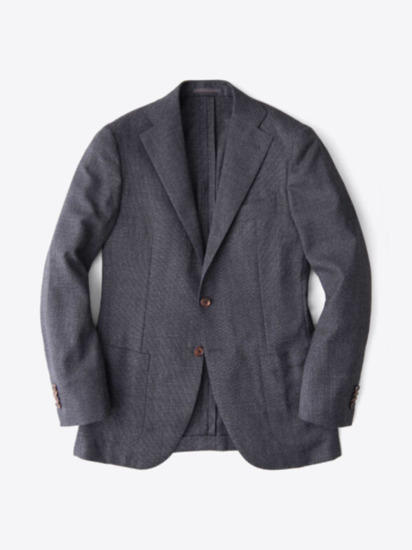 Hudson Grey Melange Wool Hopsack Jacket by Proper Cloth