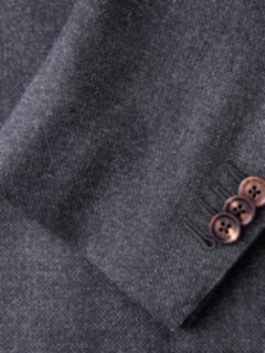 Hudson Grey Melange Wool Hopsack Jacket Product Thumbnail 4