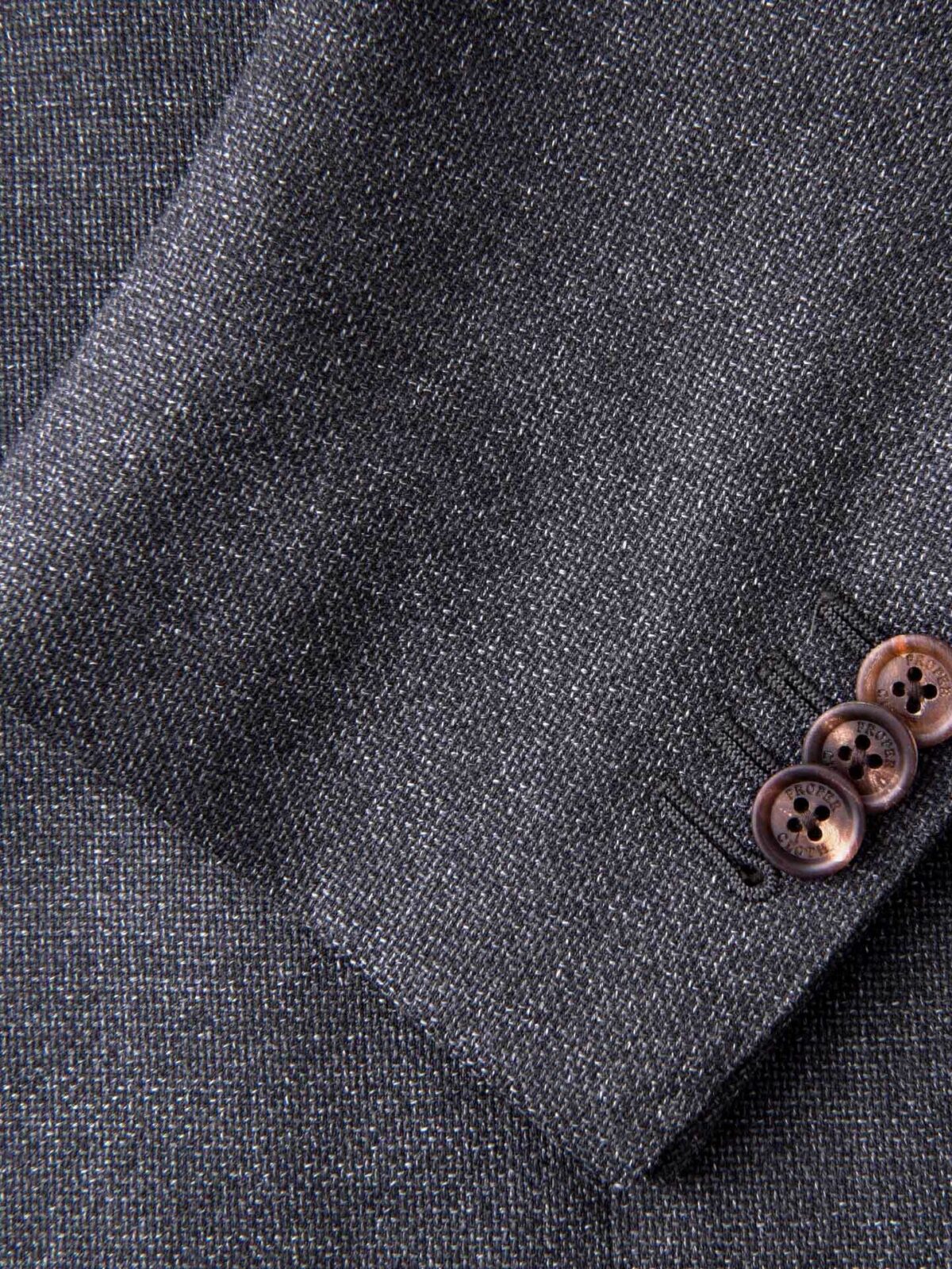 Hudson Grey Melange Wool Hopsack Jacket by Proper Cloth