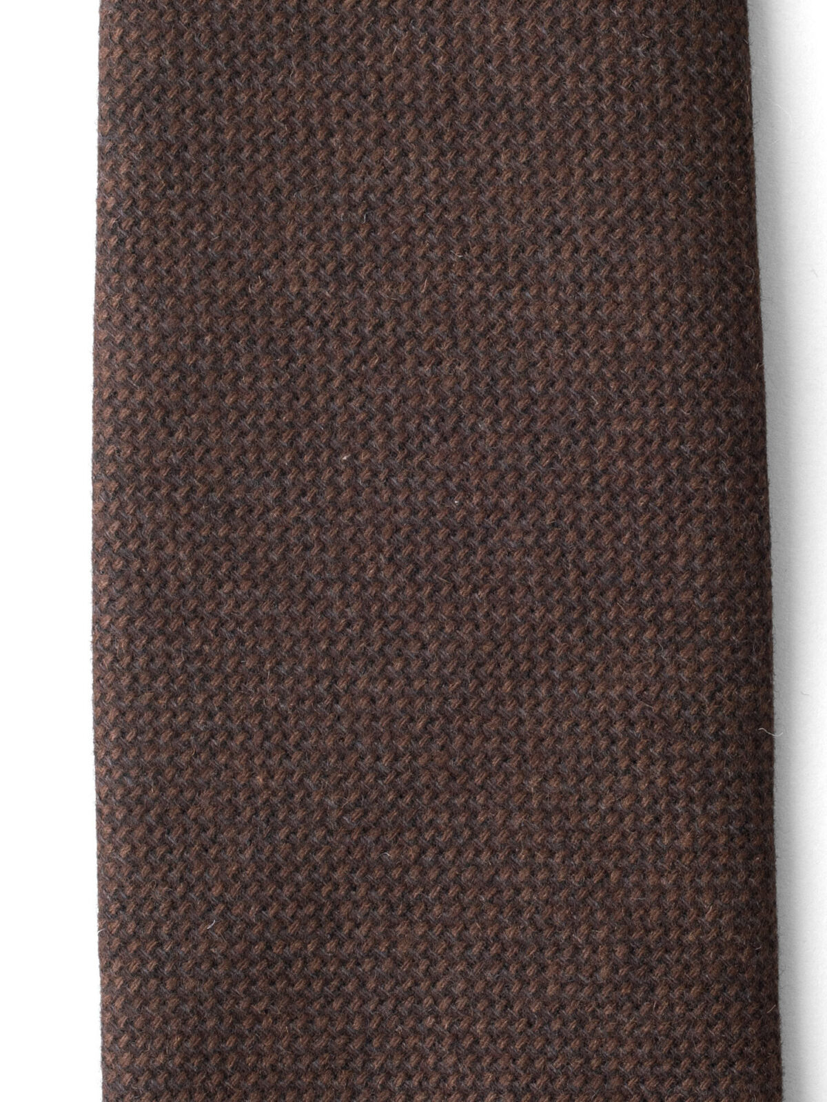 Chocolate Textured Wool Untipped Tie