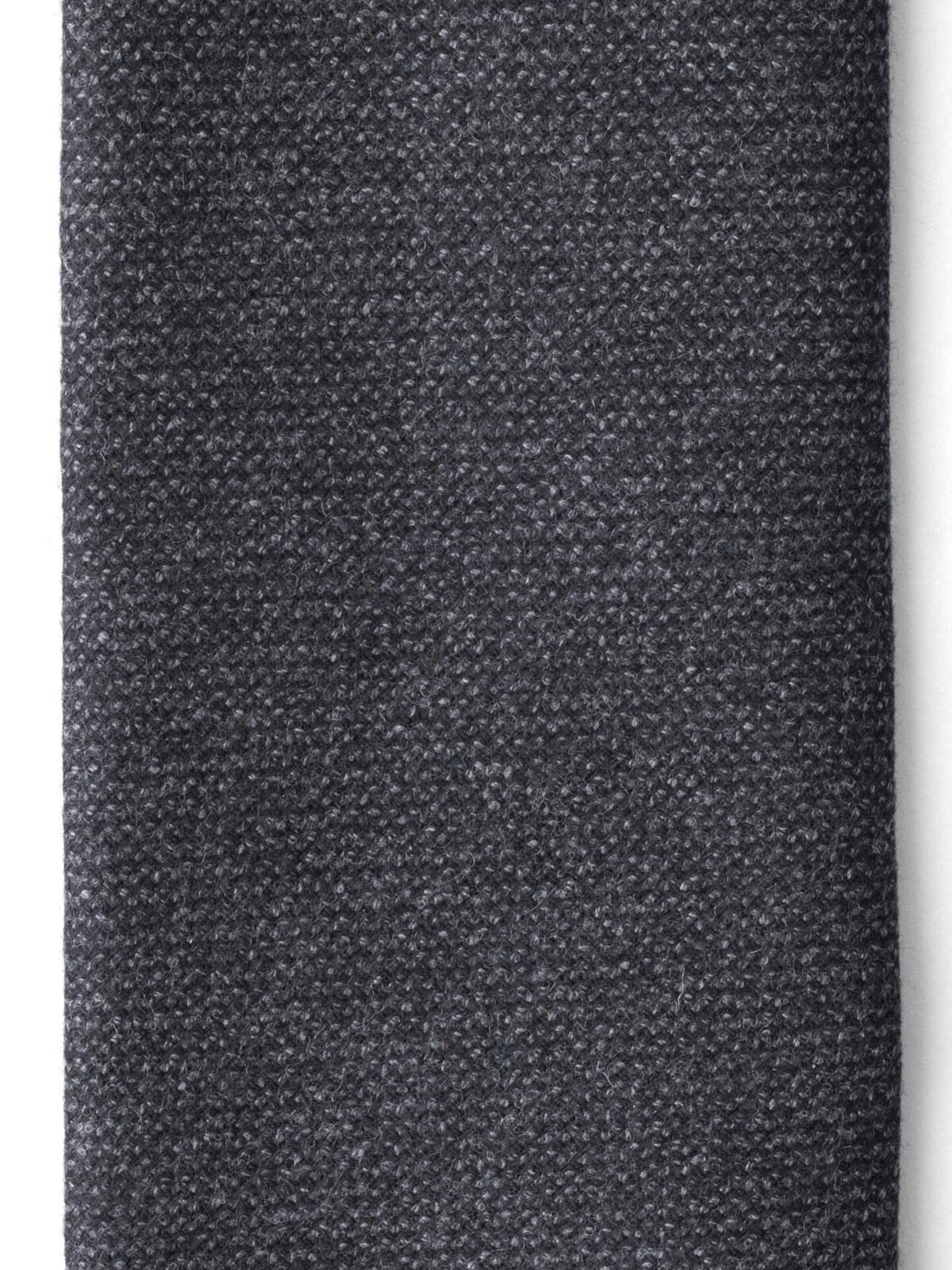 Charcoal Hopsack Wool Untipped Tie
