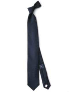 Navy Blue Wool Flannel Tie Product Thumbnail 3