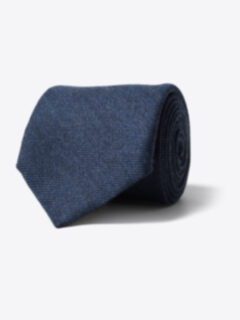 Ocean Blue Wool Flannel Tie Product Thumbnail 1