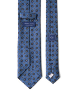 Light Blue Foulard Wool Tie Product Thumbnail 4