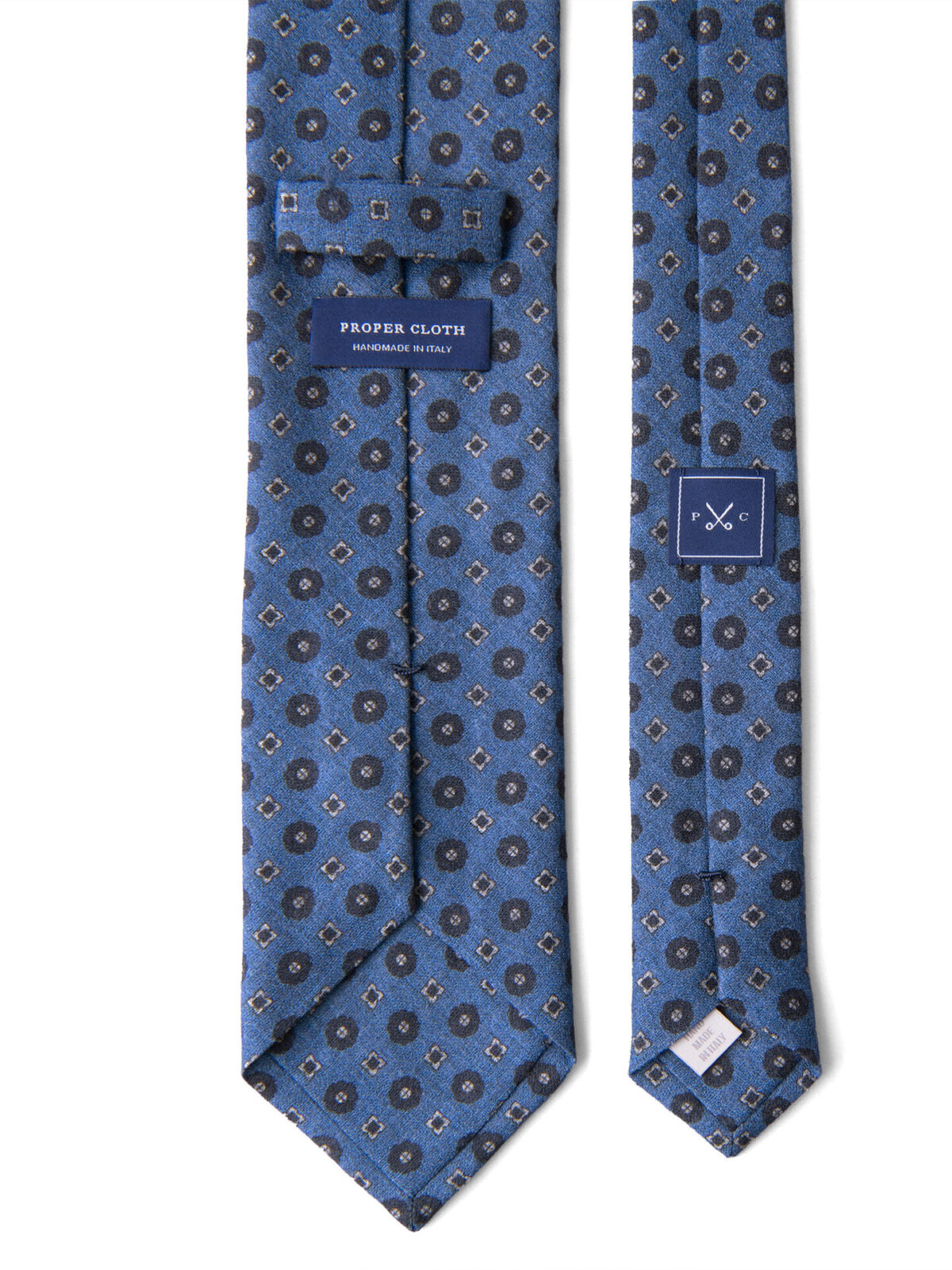 Light Blue Foulard Wool Tie