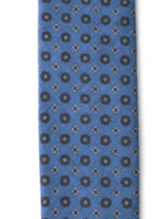 Light Blue Foulard Wool Tie Product Thumbnail 2