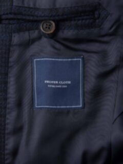 Bleecker Navy Plaid Wool and Cashmere Coat Product Thumbnail 5