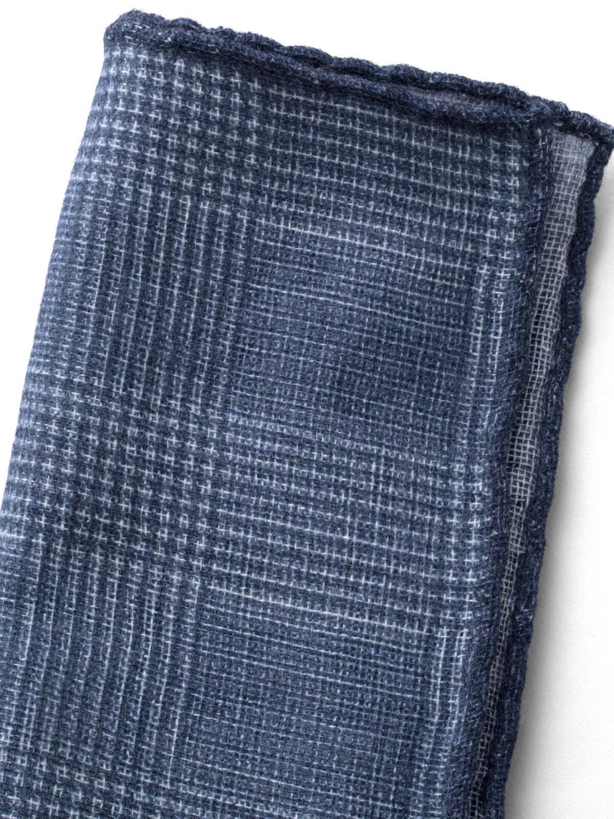 Slate Glen Plaid Cashmere Pocket Square
