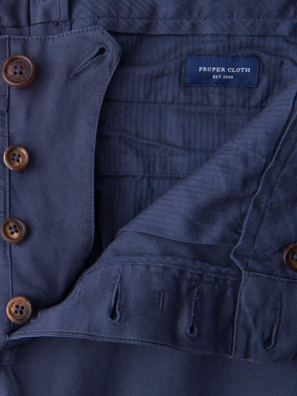 Bowery Slate Blue Stretch Cotton Chino