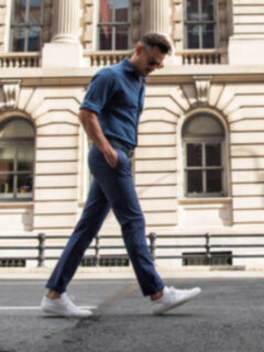 Bowery Slate Blue Stretch Cotton Chino Product Thumbnail 7