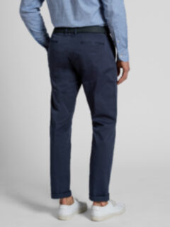 Bowery Slate Blue Stretch Cotton Chino Product Thumbnail 3
