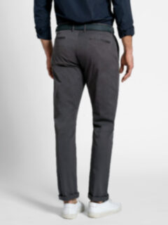 Bowery Charcoal Stretch Cotton Chino Product Thumbnail 3