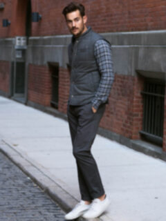 Bowery Charcoal Stretch Cotton Chino Product Thumbnail 7