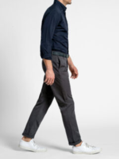 Bowery Charcoal Stretch Cotton Chino Product Thumbnail 4