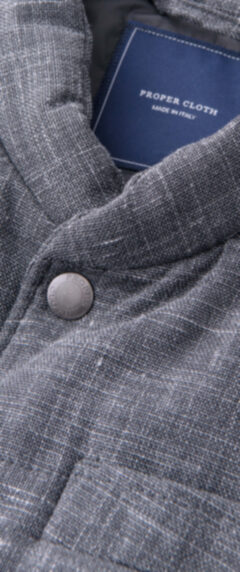 Cortina I Grey Slub Wool Blend Vest Product Thumbnail 2