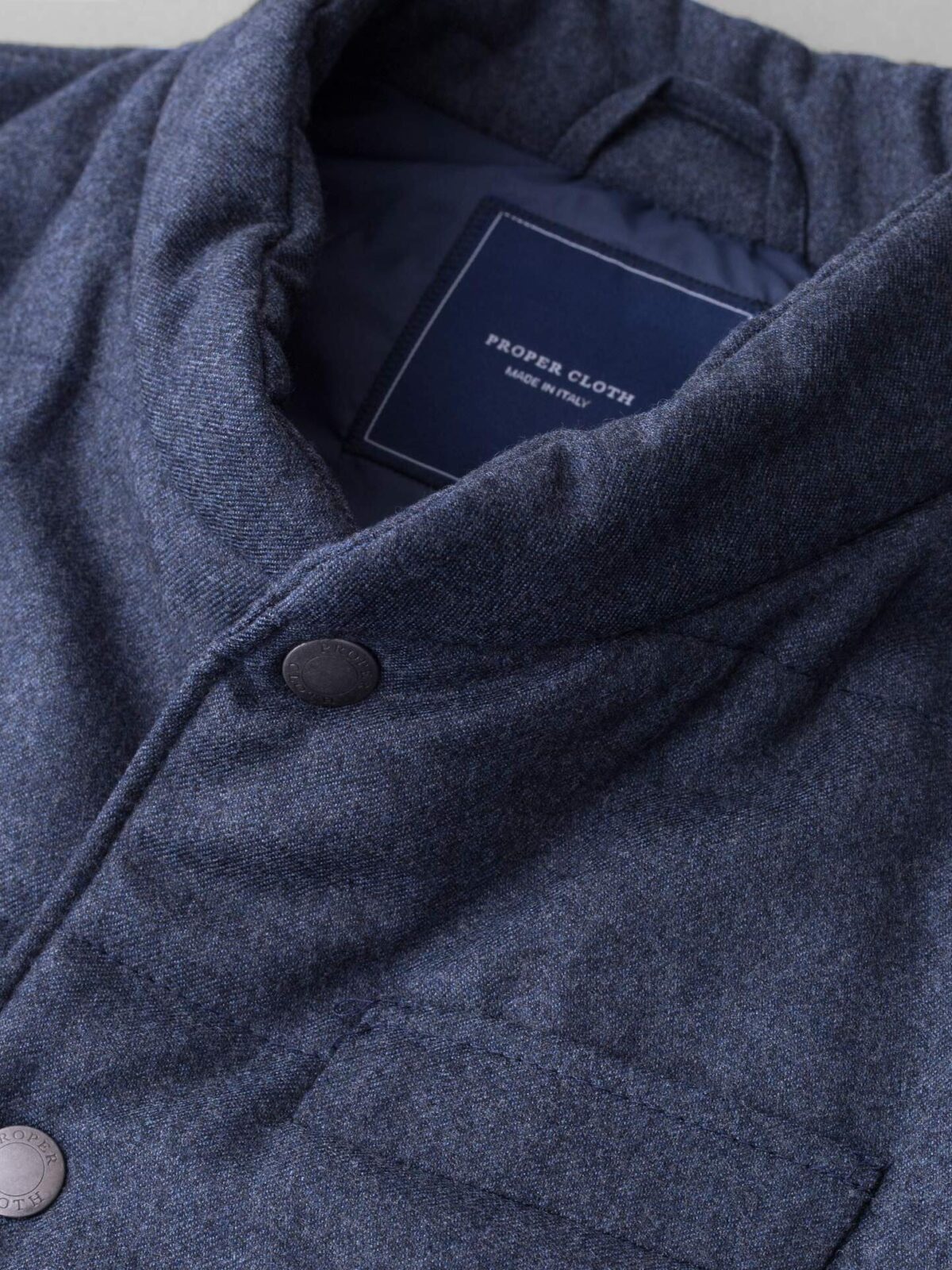 Cortina I Slate Blue Flannel Snap Vest