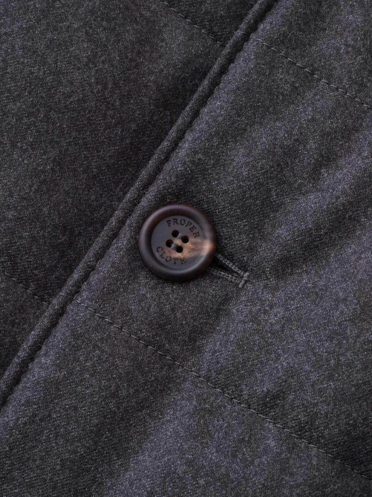 Cortina I Charcoal Flannel Button Vest