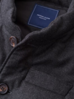 Cortina I Charcoal Flannel Button Vest Product Thumbnail 2