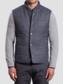 Cortina I Grey Houndstooth Flannel Snap Vest Product Thumbnail 6