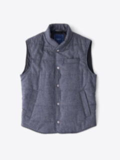 Cortina I Grey Houndstooth Flannel Snap Vest Product Thumbnail 1