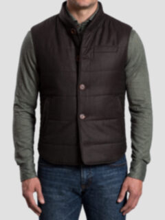 Cortina I Brown Flannel Button Vest Product Thumbnail 6