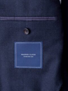 Hudson Navy Wool and Cashmere Flannel Hopsack Jacket Product Thumbnail 6