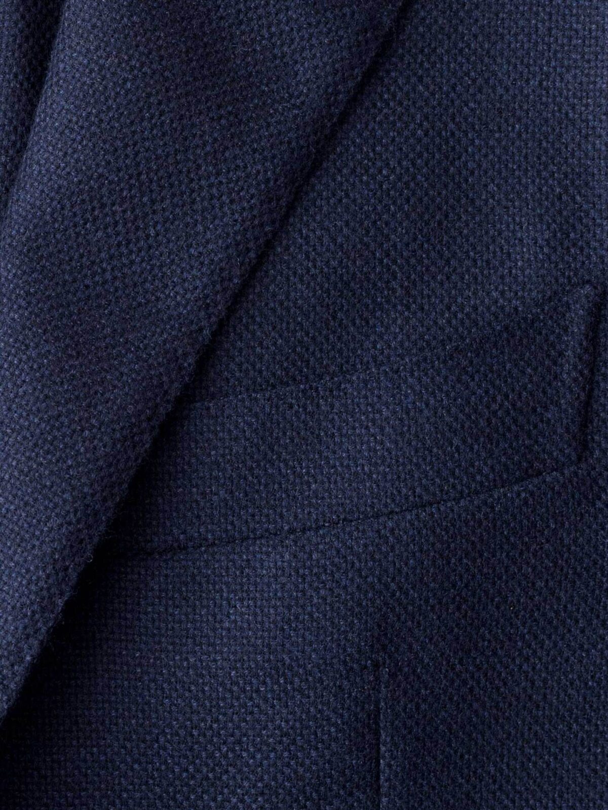 Hudson Navy Wool and Cashmere Flannel Hopsack Jacket