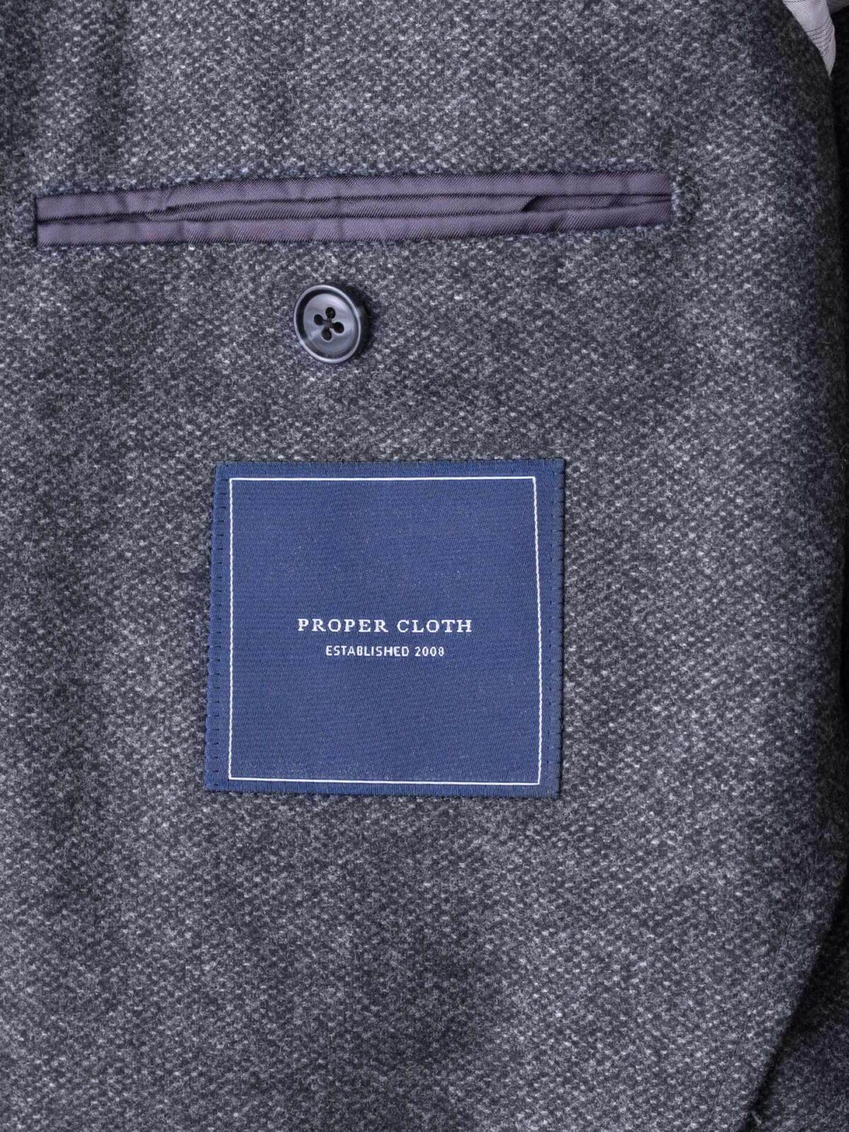 Hudson Grey Birdseye Wool Flannel Jacket