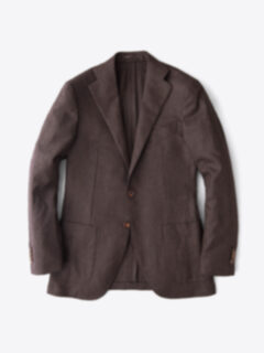 Hudson Walnut Herringbone Wool and Cashmere Jacket Product Thumbnail 1
