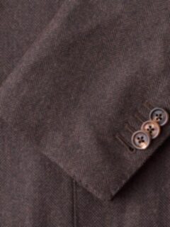 Hudson Walnut Herringbone Wool and Cashmere Jacket Product Thumbnail 4