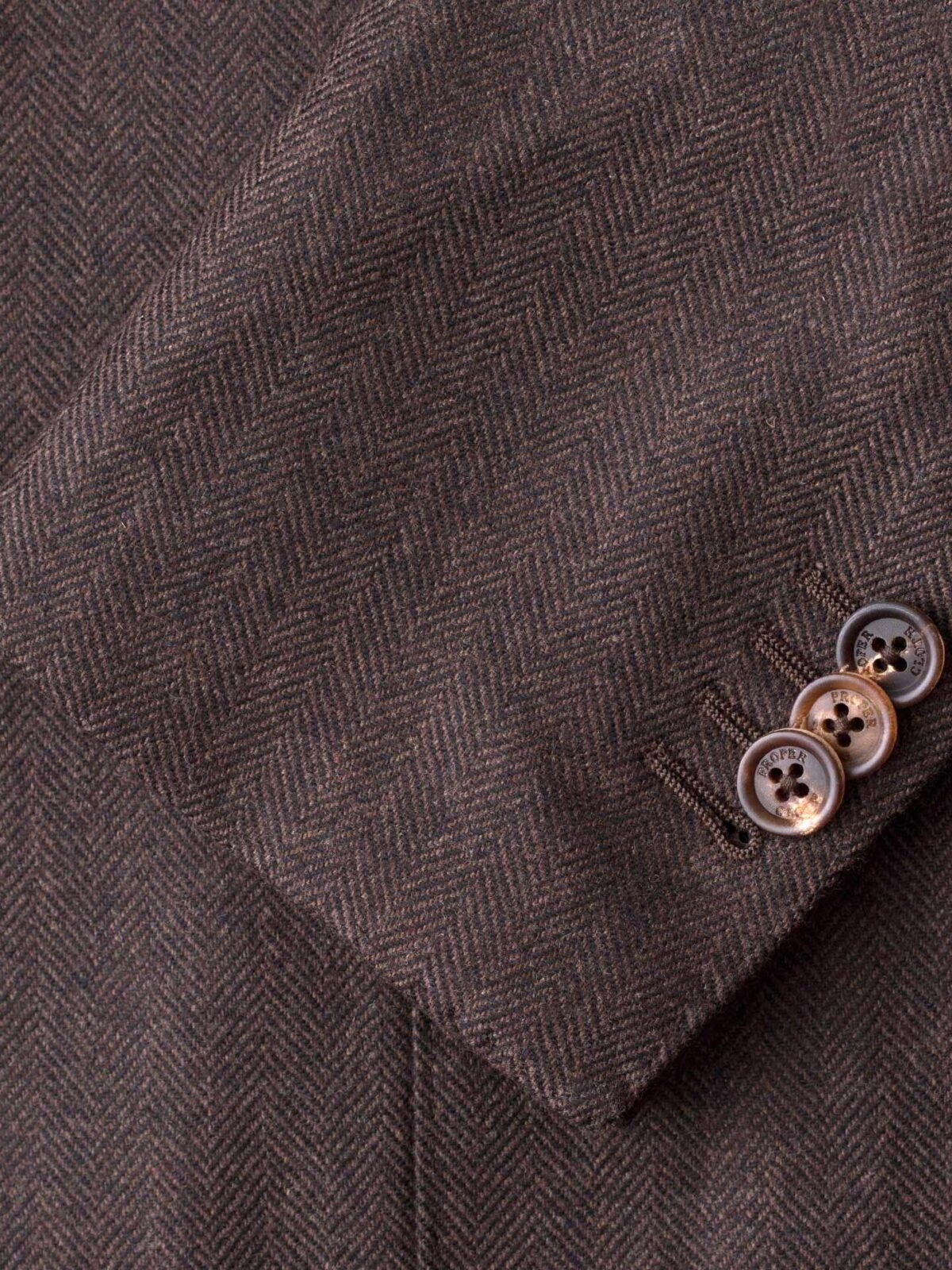 Hudson Walnut Herringbone Wool and Cashmere Jacket by Proper Cloth