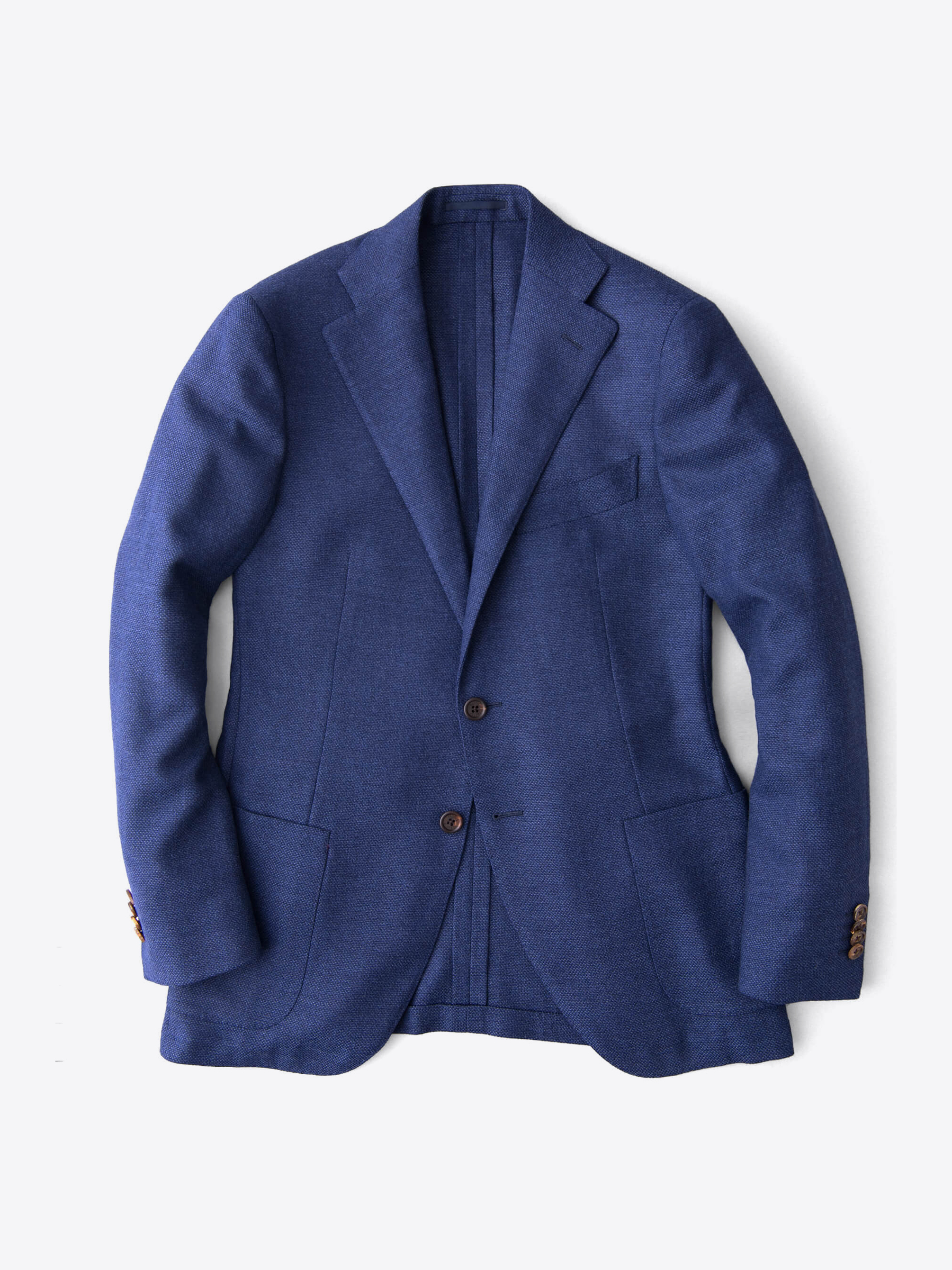 Zoom Image of Hudson Ocean Blue Wool Flannel Hopsack Jacket