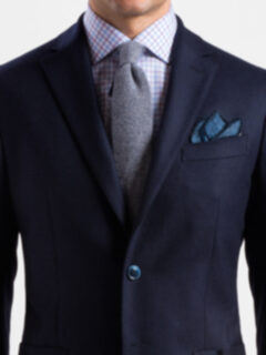 Torino Navy Cashmere Knit Tie Product Thumbnail 6