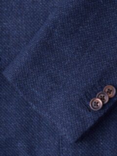 Hudson Navy Basketweave Wool Flannel Jacket Product Thumbnail 4