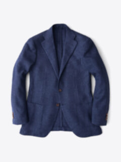 Hudson Navy Basketweave Wool Flannel Jacket Product Thumbnail 1