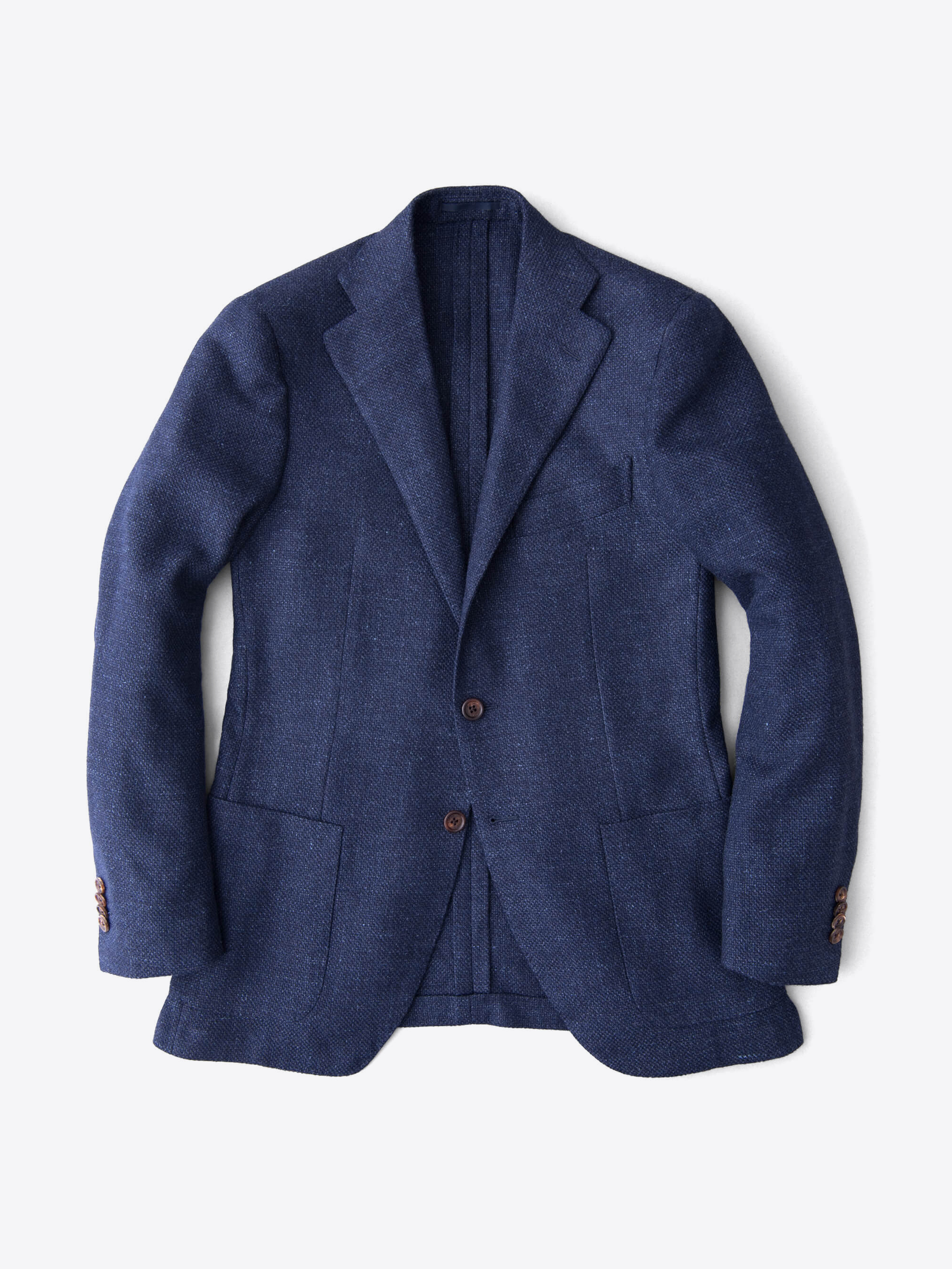 Zoom Image of Hudson Navy Basketweave Wool Flannel Jacket