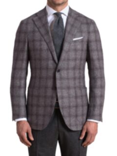 Hudson Grey Plaid Wool and Cashmere Flannel Jacket Product Thumbnail 2