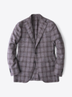 Hudson Grey Plaid Wool and Cashmere Flannel Jacket Product Thumbnail 1