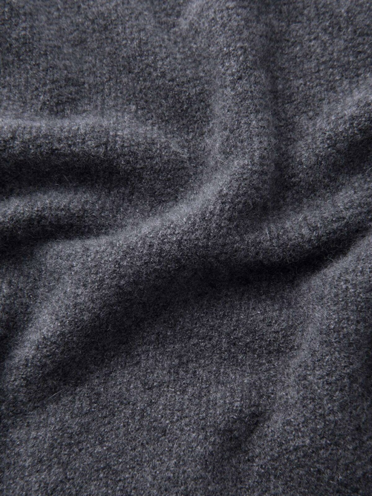 Grey Cobble Stitch Cashmere Crewneck Sweater