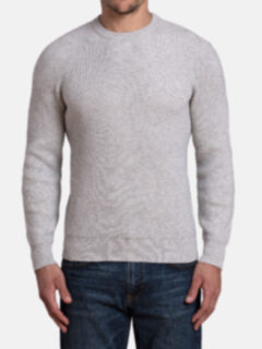 Wheat Cotton and Cashmere Crewneck Product Thumbnail 5