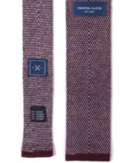 Torino Red Cashmere Knit Tie Product Thumbnail 4